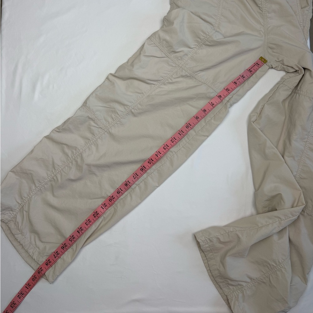 H&M Cream Parachute Cargo Pants XS Drawstring Lightweight Utility - Picture 14 of 14